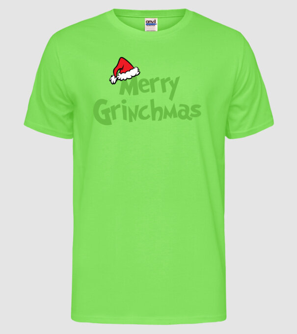 Grinchmas model verde neon pe tricou