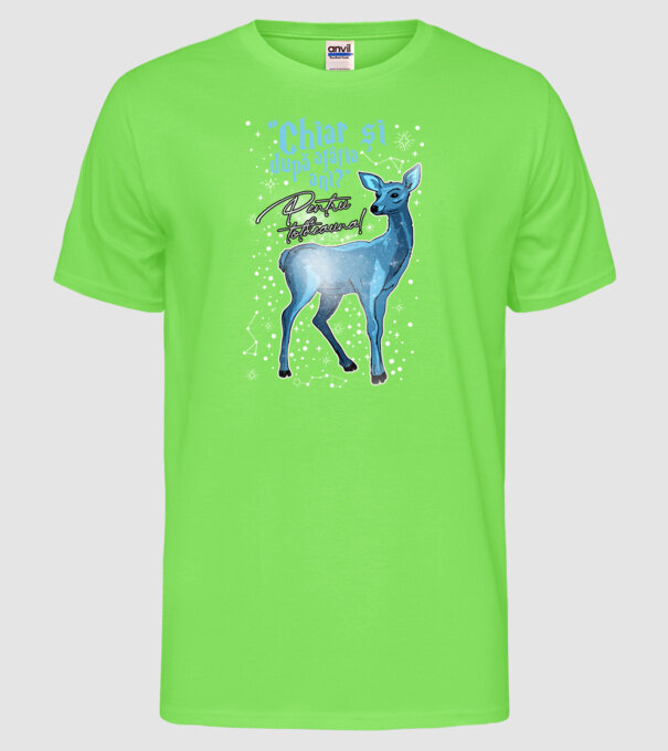 Harry Potter Valentine model verde neon pe tricou