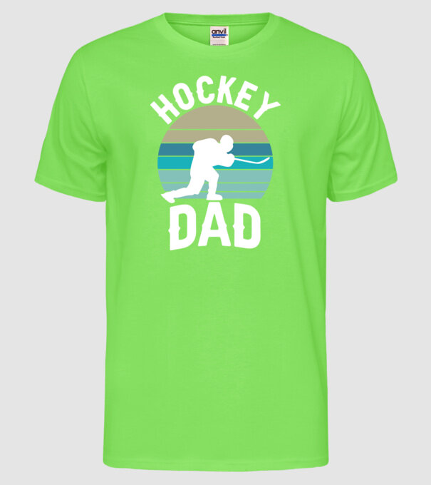 Hockey dad model verde neon pe tricou