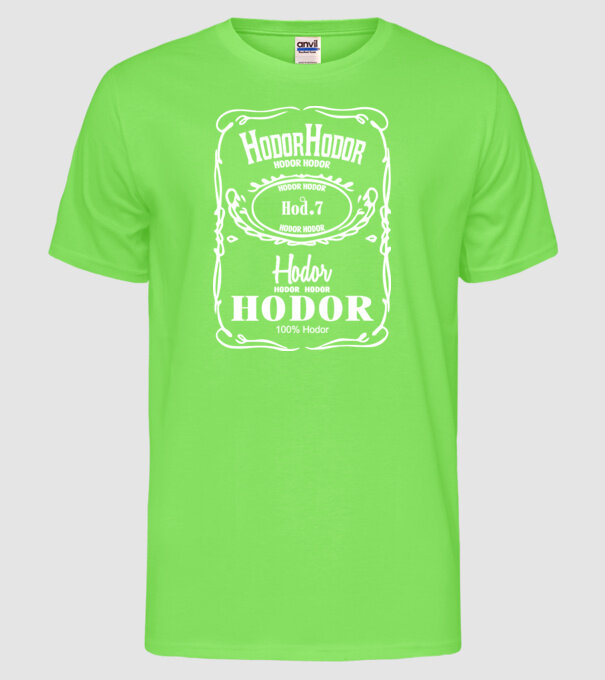 hodor model verde neon pe tricou