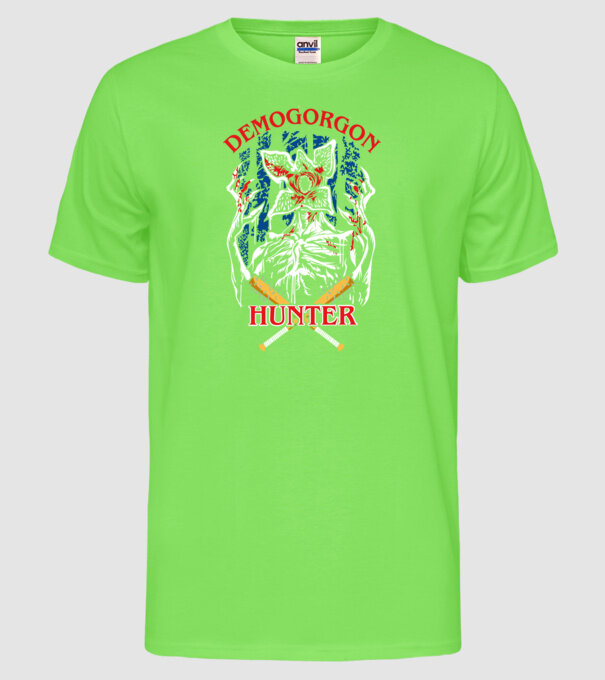 Demogorgon hunter model verde neon pe tricou