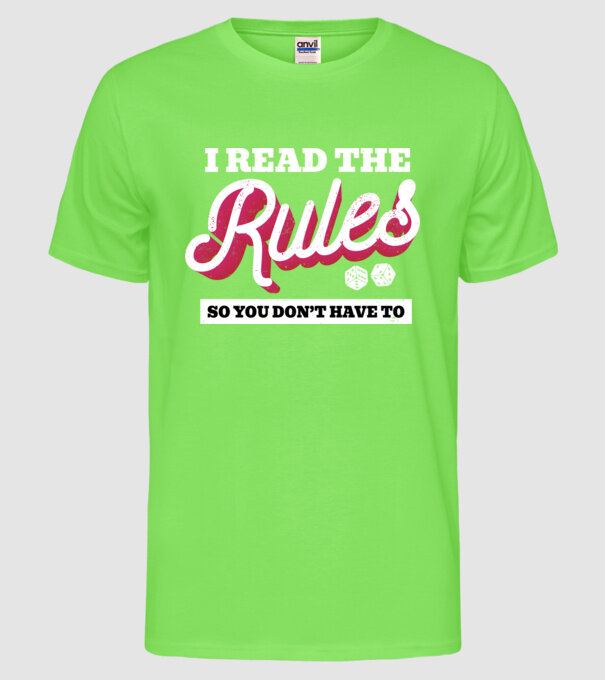 I read the rules s you don't have to simple model verde neon pe tricou