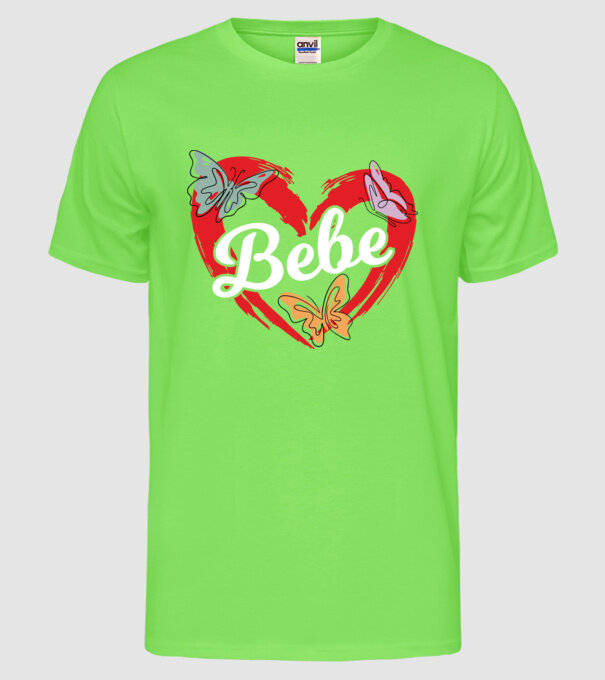 Bebe model verde neon pe tricou