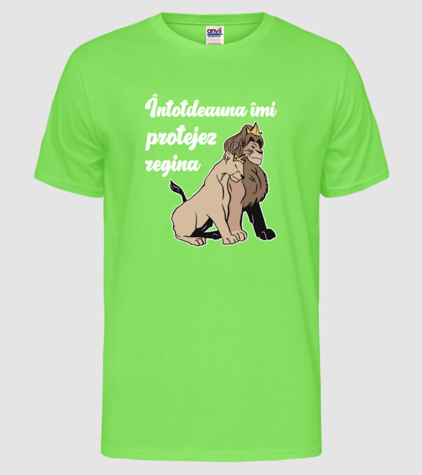 Întotdeauna îmi protejez regina model verde neon pe tricou