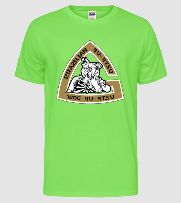 Jiu Jitsu model verde neon pe tricou
