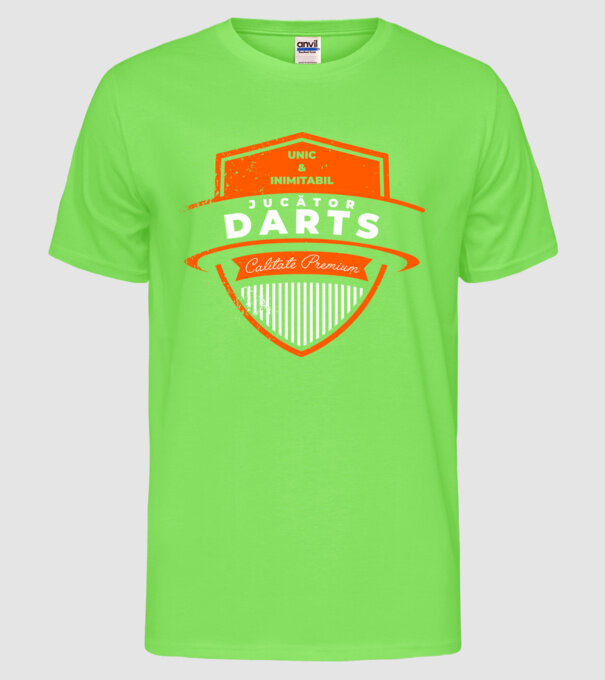 jucător darts unic și inimitabil - calitate premium model verde neon pe tricou