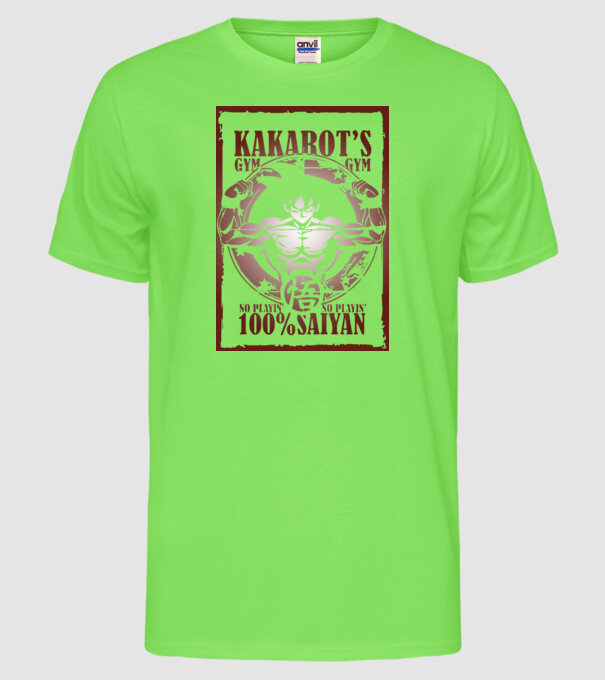 kakarots gym dragonball model verde neon pe tricou