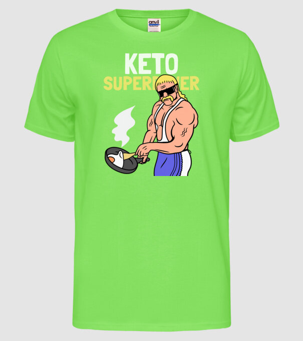 KETO SUPERPOWER model verde neon pe tricou