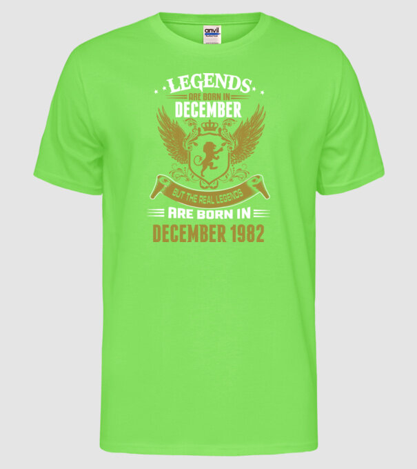 Legends born model verde neon pe tricou