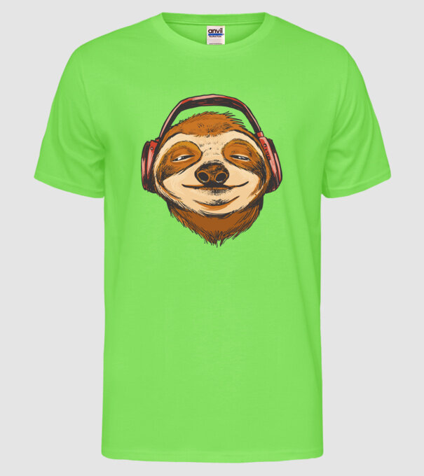 Leneș model verde neon pe tricou