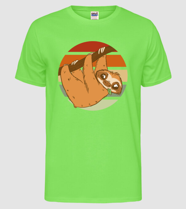 Leneș model verde neon pe tricou
