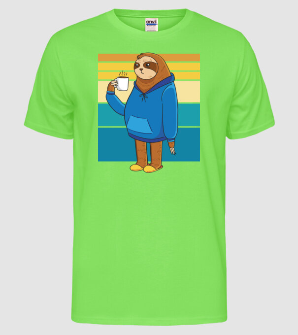 Leneș model verde neon pe tricou