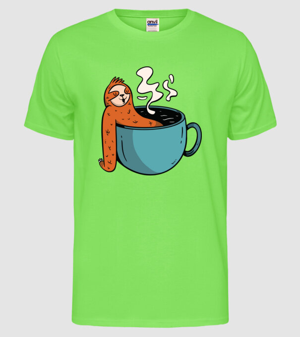 Leneș model verde neon pe tricou