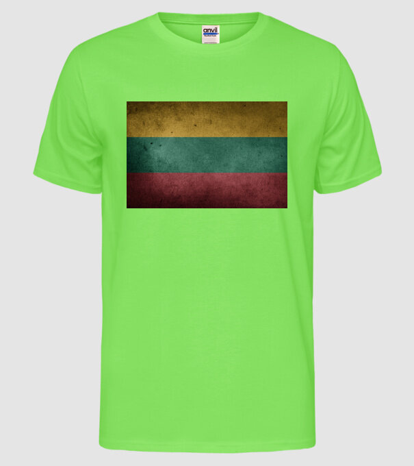 LITHUANIA model verde neon pe tricou