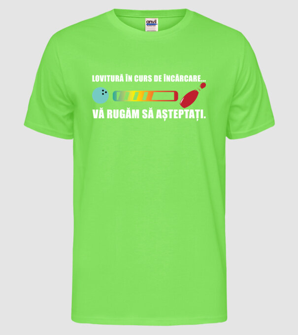 lovitură în curs de încărcare .. vă rugăm să așteptați. model verde neon pe tricou