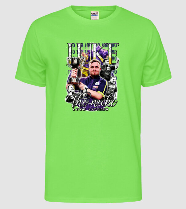 Luke the nuke model verde neon pe tricou