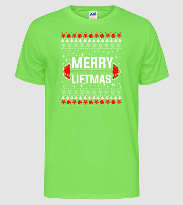 Merry liftmas 1 model verde neon pe tricou