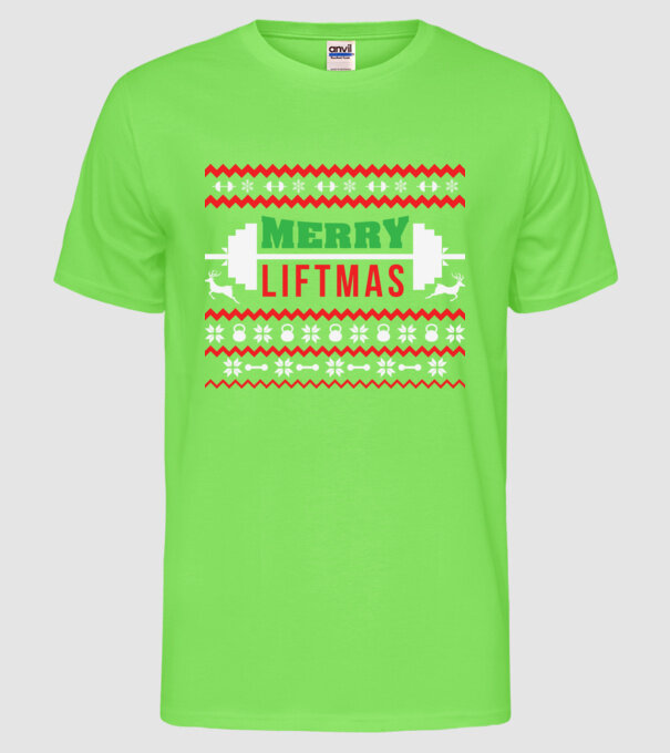 Merry liftmas 2 model verde neon pe tricou