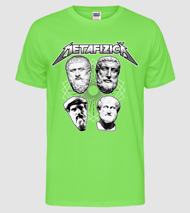 metafizică model verde neon pe tricou