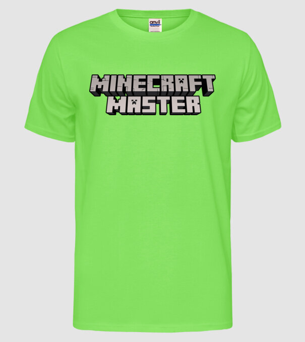 Minecraft Master model verde neon pe tricou