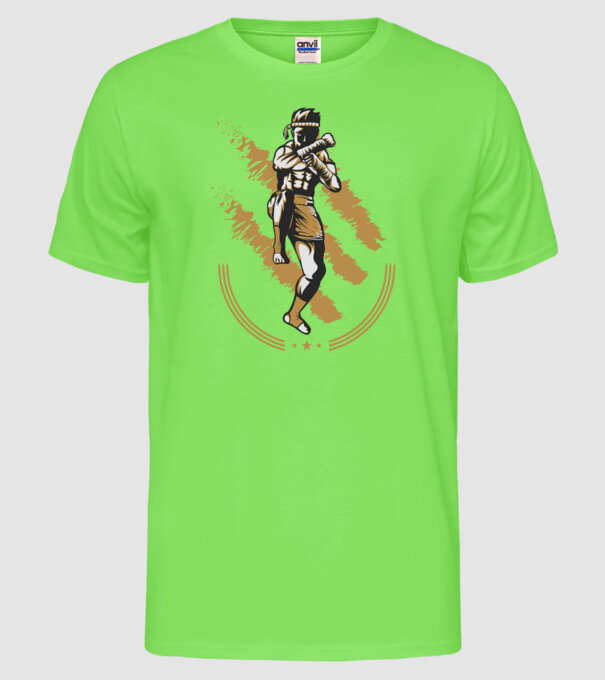 Muay Thai 2 model verde neon pe tricou