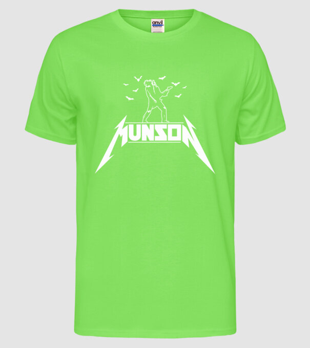 munson parody stranger things model verde neon pe tricou