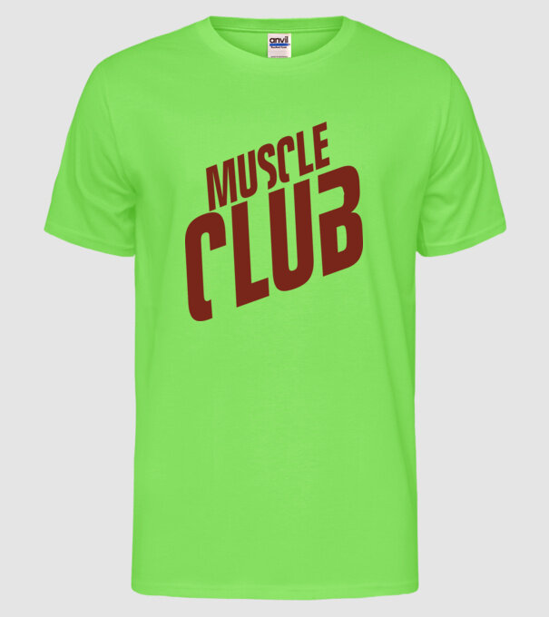 Muscle Club model verde neon pe tricou