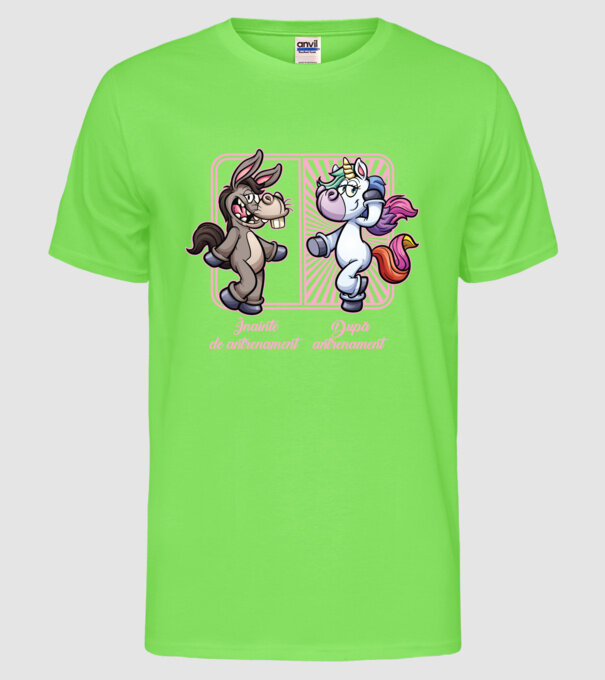 inainte de antrenament model verde neon pe tricou