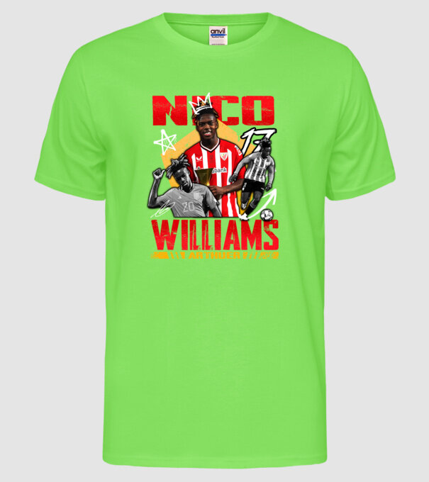 Nico Williams tribute model verde neon pe tricou