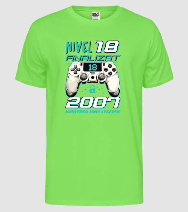 Nivel finalizat 18 2007 model verde neon pe tricou