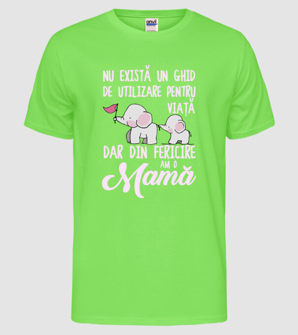 Nu există un ghid de utilizare pentru viață, dar din fericire am o mamă model verde neon pe tricou