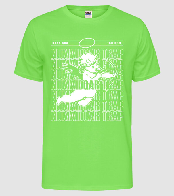numaidoar trap model verde neon pe tricou