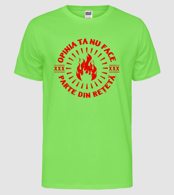 Opinia ta nu face parte din rețetă model verde neon pe tricou