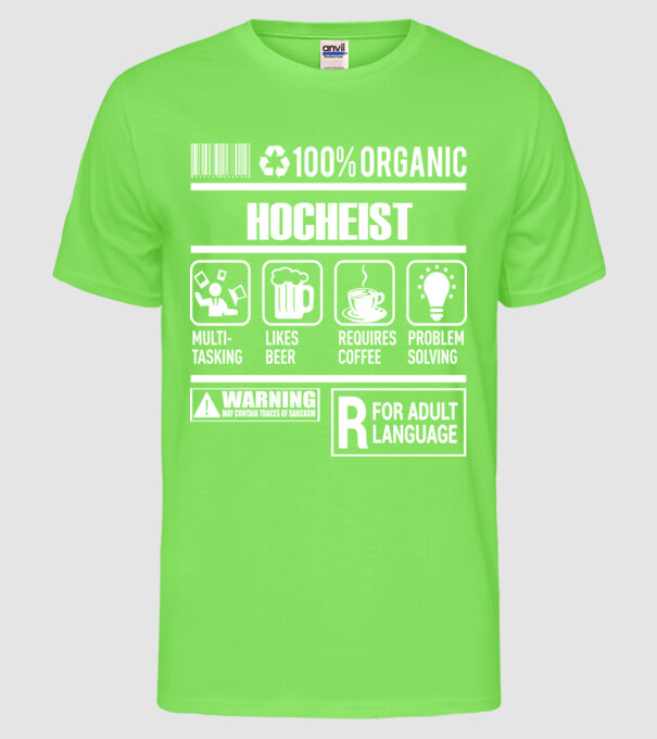 HOCHEIST model verde neon pe tricou
