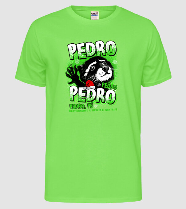 Pedro pedro christmas model verde neon pe tricou