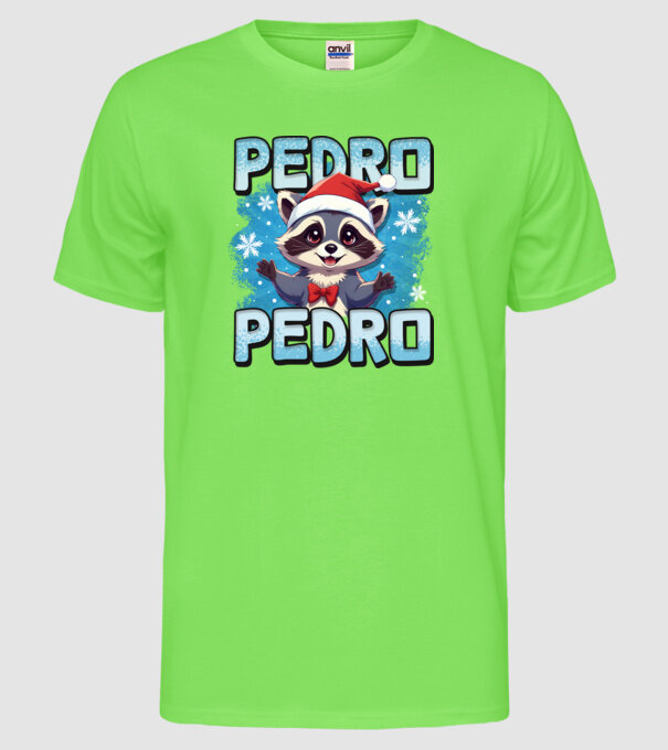 Pedro pedro retro xmas model verde neon pe tricou