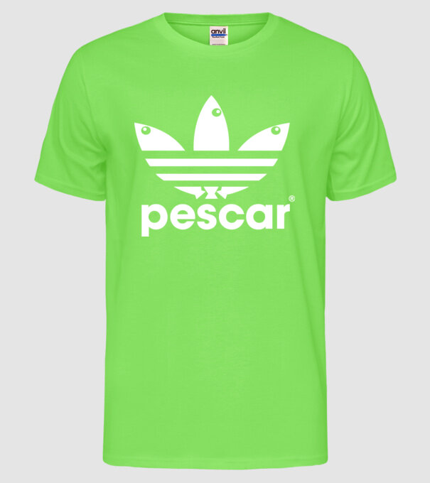 Pescar original model verde neon pe tricou