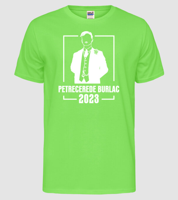 Petrecere de burlac model verde neon pe tricou
