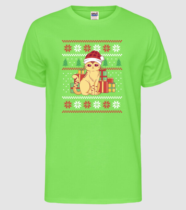 Pisici model verde neon pe tricou