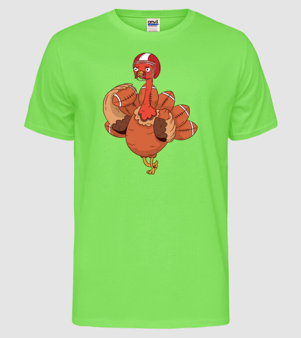 Player Turkey model verde neon pe tricou