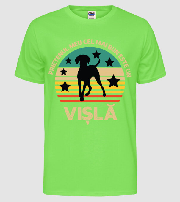 Prietenul meu cel mai bun este o vișlă model verde neon pe tricou