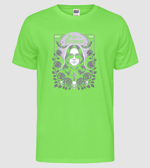Prince of Darkness model verde neon pe tricou