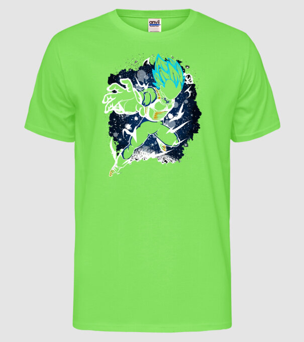 prince vegeta dragonball model verde neon pe tricou