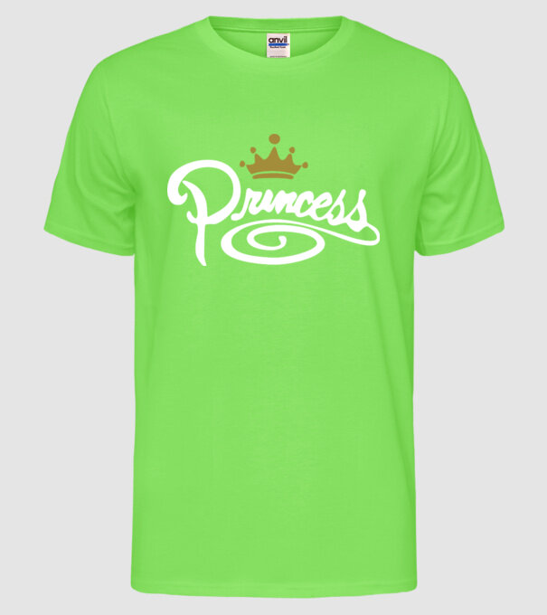 Princess model verde neon pe tricou