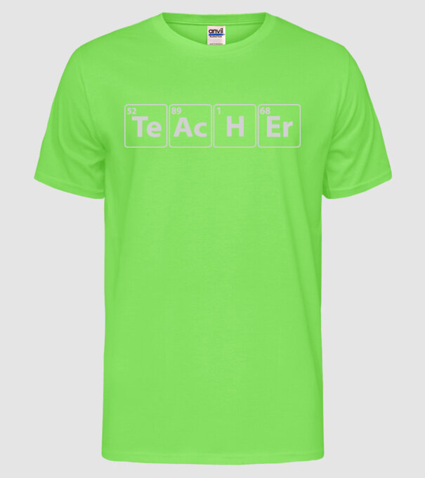 Profesor de chimie model verde neon pe tricou