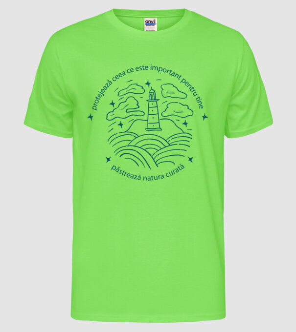 protejează ceea ce este important pentru tine - păstrează natura curată model verde neon pe tricou