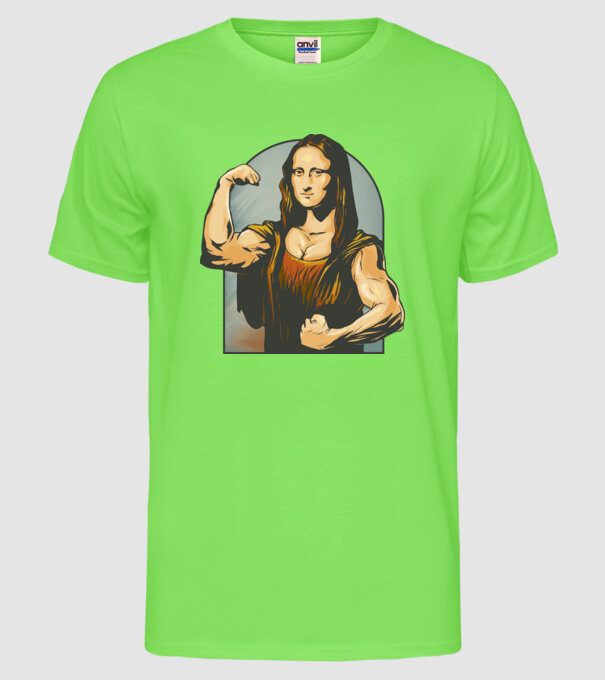 Pumped Mona model verde neon pe tricou