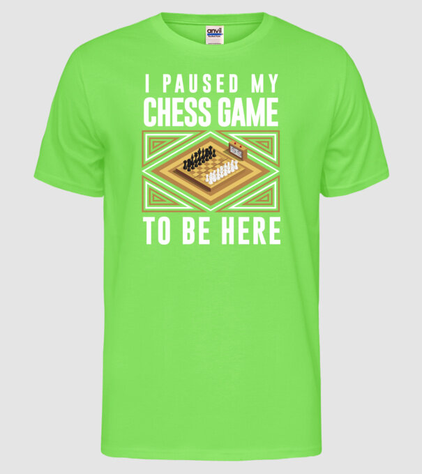 Pused my chess game model verde neon pe tricou