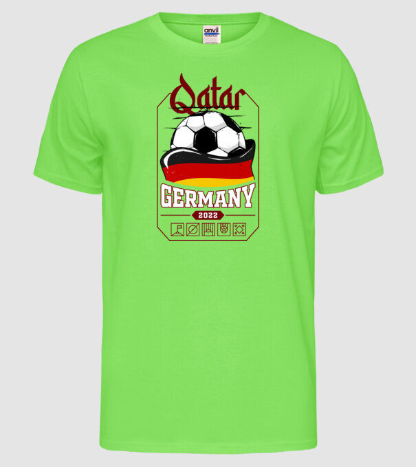 Qatar teams Germany model verde neon pe tricou