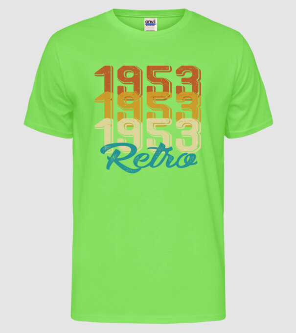 Retro 1953 model verde neon pe tricou